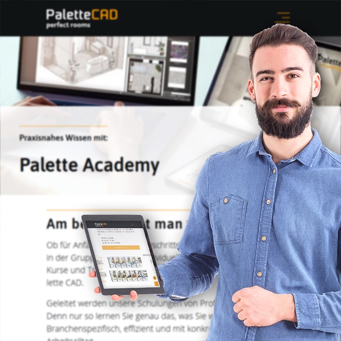 Palette Academy - Key Visual Palette Academy Trainingsseite