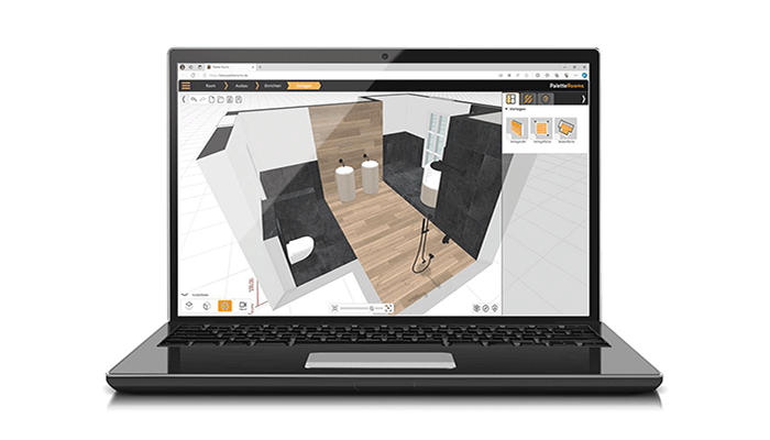 Die Palette Rooms Planung erfolgt online über deinen Web-Browser.