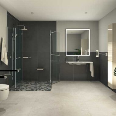 Rendering barrierefreie Badplanung mit Palette CAD
