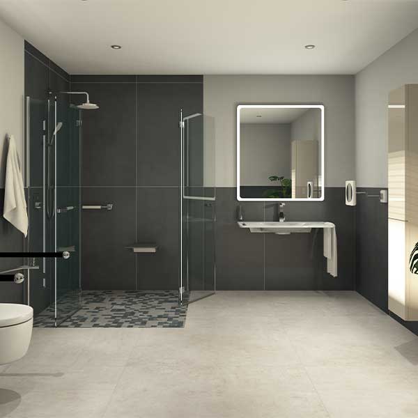 Rendering barrierefreie Badplanung mit Palette CAD