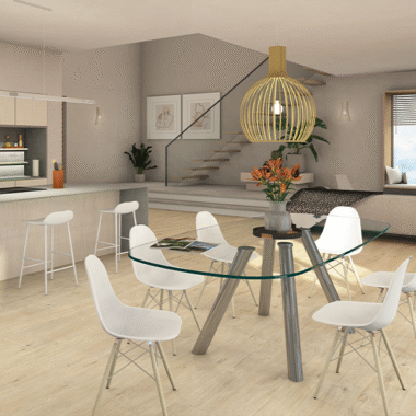 Blog Trends Raumaufteilung Beispiel Rendering Küche Essen Wohnen