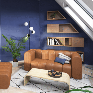 Palette CAD Rendering Dachschräge Wandregal